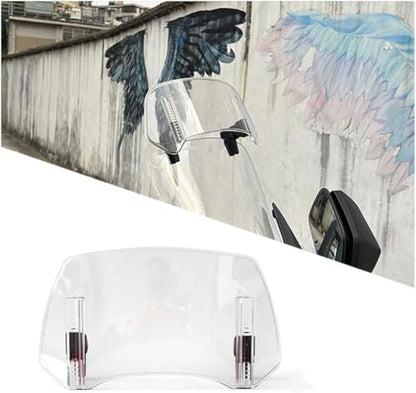 Motorcycle Windshield for Yamaha TW 200 1992-2019 2020 2021 2022 2023 2024 2025 2026, Height Adjustable Clip-On Windscreen Front Screen Deflector Extender Windscreen Spoiler,200MM - size: 200MM