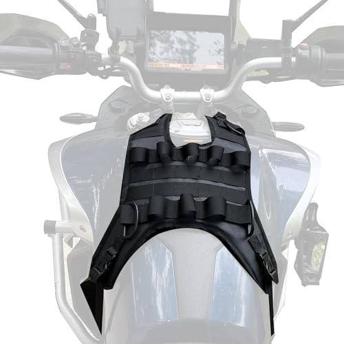 Universal Motorcycle Tank Bag Mounting Base,Tank Cover for Motorcycle Fuel Tank Bag/Bumper Bag/Clash Bar Bag - Motor Tank Expansion Storage Accessories (Tank mount waterproof)