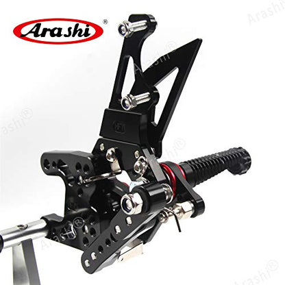 Arashi Version 2.0 Adjustable Rearsets for Honda CBR1000RR 2018-2020 SP include non-ABS, Black - color: Black, size: CBR1000RR 2018-2020 SP include non-ABS