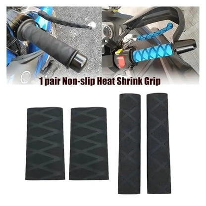 for BM&W R1200GS R1250GS Handlebar Cover Gloves Heat Shrink Motorcycle Grip Rubber 4PCS/Set Anti-Slip Blue Green Handlebars Grips - color: Black