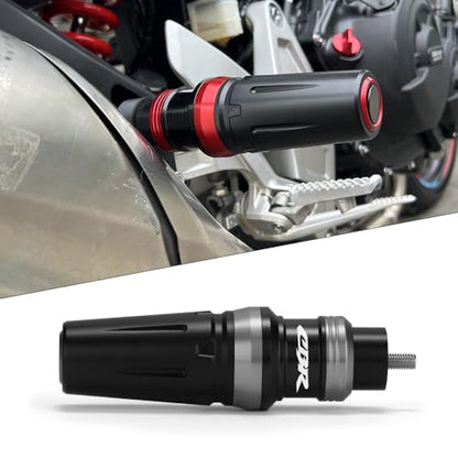 Motorcycle Exhaust Sliders Crash Protector Compatible with H.onda CBR600RR CBR1000RR CBR500R CBR300R CBR250R 2003-2023 2024 2025 2026 | Frame Slider Falling Protection Accessories (Gray) - color: gray
