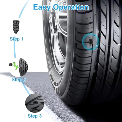 Linkstyle 100PCS Tire Repair Kit, Screw in Tire Plugs with 3 Sizes Rubber Nails, Screwdriver, Self-Service Flat Tire Screw Plugs for Car Truck Motorcycle SUV