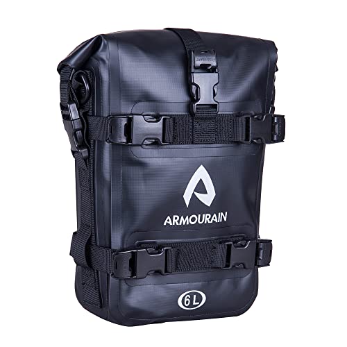 Motorcycle Bumpers Bag Waterproof 6L 8L 15L Motor Crash Bar Bag with Shoulder Strap Motorcycles Side Frame Bag Riding Tools Accessories(6L Black) - color: 6L Black, size: 6L