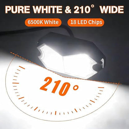 4 Pods White LED Rock Lights,18 LEDs Aluminum Housing IP68 Waterproof Neon Underglow Trail Rig Lamp for Truck,SUV, ATV, UTV, Motorcycle & Off-Road Vehicles - color: 4PCS White