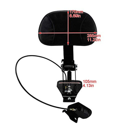Adjustable Driver Backrest Mounting Kit Fits for Harley Touring Road King Electra Glide CVO 2009-2020 - color: #2 Black Arm
