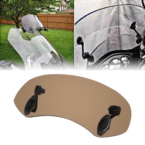 36cm Motorcycle Wind Deflector Clear Lens Adjustable Clip Windshield Extension Universal Fit for Most Motorcycle Scooter,Smoke - size: Large-smoke
