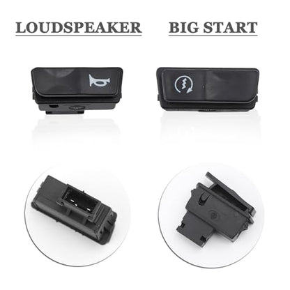 Mokuo Motorcycle Handle Switch Button in PP Material Compatible with Chinese GY6 4-Stroke Scooter Mopeds Jonway Taotao Roketa Parts