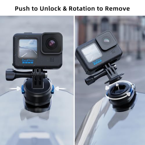 Motorcycle Windshield Clip for Go pro,Magnetic Motorcycle Windshield Clip Camera Mount Compatible with Gopro Hero 13/12/11/10/9/8/7,DJI Action 6/5 Pro 4 3 2 - color: S16