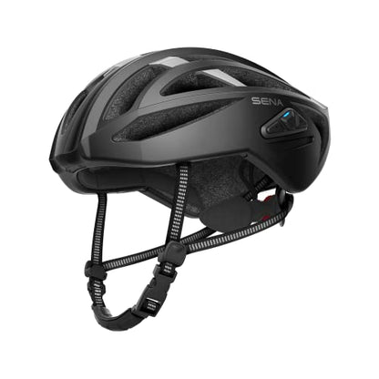 Sena R2 / R2 EVO / (Alexa Built-in) only R2X, Smart Bluetooth and Mesh Intercom Communications Road Cycling Helmet - color: Matte Black, size: Large, style: R2 EVO Mesh Intercom