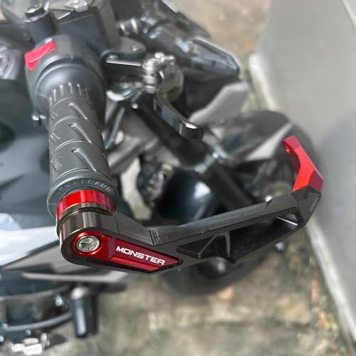 Compatible with MONSTER 937 950 MONSTER 821 695 696 797 MONSTER 1200 S CNC Motorcycle Handguards Brake Clutch Lever Guards Protector Accessories (Red) - color: Red