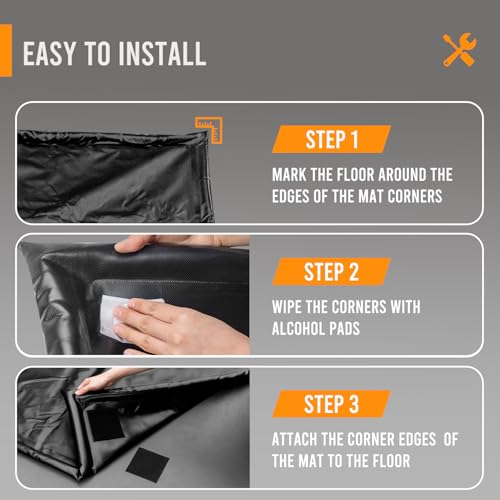 VUSIGN Containment Mat, 7'9"x16' Non-Slip Garage Floor Mat, Heavy Duty Waterproof Garage Protection from Snow Rain Mud for Cars SUVs Trucks - size: 192"L x 93"W x 1.8"Th