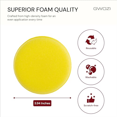 Wax Applicator Pads 12 Pcs - Buffing Pads for Erase Car Scratches - Foam Polishing Pads Detailing - Car Wax Applicator Pads/Sponges for Polishing Car, 3.94 Inches