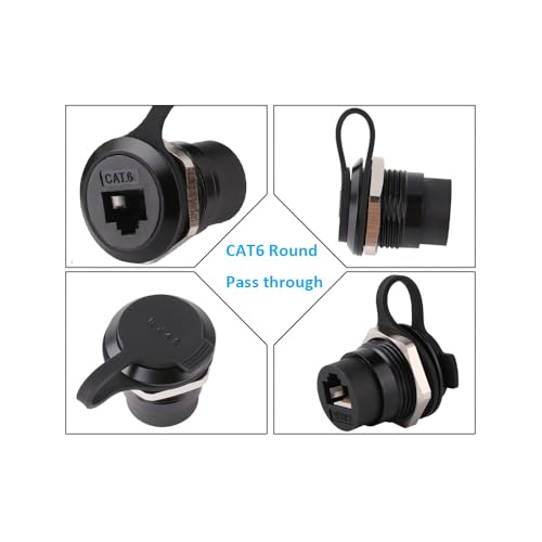Toronce D R Series Panel-Mount Connector (R-CAT6-2PCS-B) - size: R-CAT6-2PCS-B