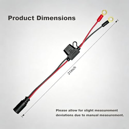 2-Pack M6 Eyelet Terminal Charger Cable compatible with GC002 X-Connect NOCO GENIUS1 GENIUS2 Smart Battery Trickle Charger