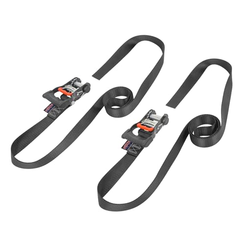 PowerTye Mfg Endless Ratchets - 1.5 inch x 7 Foot Ergonomic (no Hooks) - 800 lb. Working Load Limit - Black 2-Pack - color: Black, size: 1.5in x 7ft
