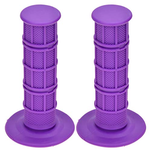 HIAORS Universal 22mm 7/8" Handlebar Grip Soft Rubber Hand Grips Compatible with CRF50 XR50 KLX250 SSR125 Pit Bike CRF150F CRF230F CRF250F CRF450F TTR110 TTR125 Dirt Bikes Motorcycle Parts Purple - color: Purple