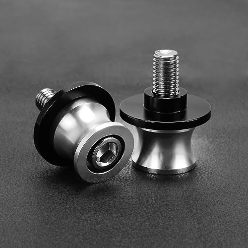 Rear Sliders Stand Screw Motorcycle Accessories 6MM Swingarm Spools Stand Screws Slider for Y&AMAHA YZF R1 R3 R7 R125 Moto Sliders Holder Equipments Parts (Color : NO Logo Sliver) - color: NO LOGO Sliver