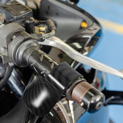 GLEAVI Throttle Fixing Clip for Motorcycle - Carbon Fiber Throttle Assist Grip for Effortless Control and Enhanced Riding Experience