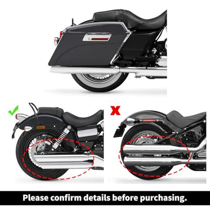TCMT Hard Saddle bags Trunk w/Lid Latch Key & Liners Carpet Insert Fits For Harley HD Touring CVO Road Glide Road King Street Glide Electra Glide Ultra Classic 1994-2013 - color: Matte Black Chrome Latches#A