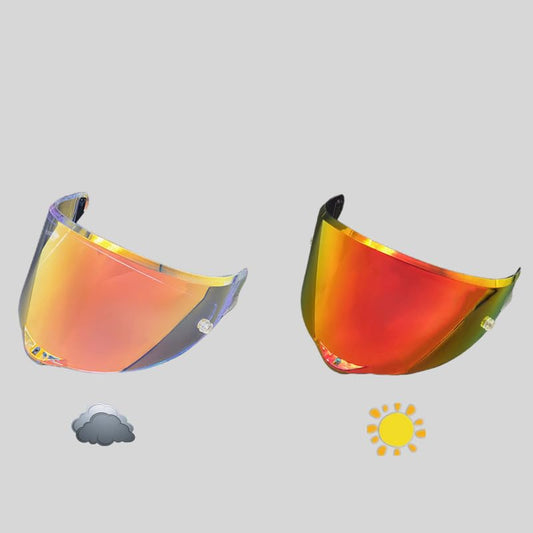Pista Helmet Visor for AGV Pista, Corsa-R Helmet Shield Visor Windshield Uv-Protected(Photochromic Revo Red-Day and Night) - color: Photochromic Revo Red-day and night