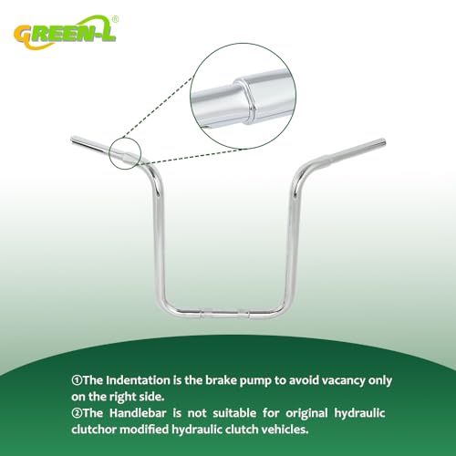 Green-L 1 1/4" Ape Hanger 18" Rise Handlebars Fit for Harley Sportster XL883 XL1200 Softail FLST FXST Custom Motorcycle 1.25" Handle Bar - size: 18" Rise, style: Style B Chrome