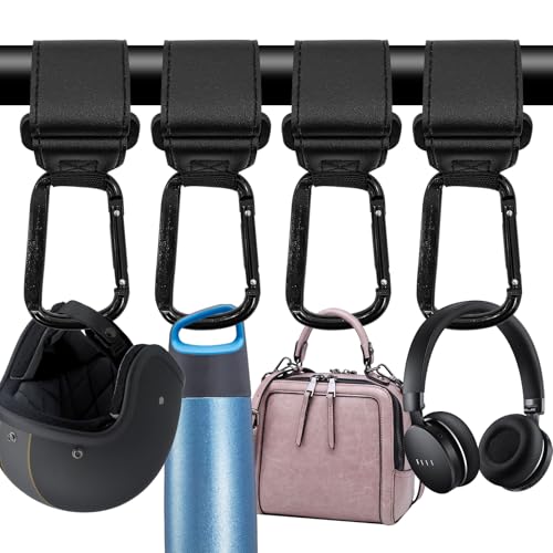 4 Pack UTV Hook for Hanging Headsets, Helmet and Goggles, Multipurpose Carabiners Clip Adjustable Hanger Hook for Electric Scooters Bicycle Stroller SXS Accessory