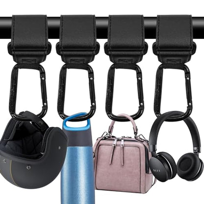 4 Pack UTV Hook for Hanging Headsets, Helmet and Goggles, Multipurpose Carabiners Clip Adjustable Hanger Hook for Electric Scooters Bicycle Stroller SXS Accessory