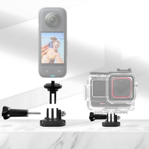 Flexible Adhesive Mount for Insta 360 ACE Pro X5 X4 X3 X2 X RS R GO 3S 2, Helmet Sticky Mounts Buckle Mount Screw Accessory Kit Compatible with GoPro Hero 13 Max Session and DJI Osmo Action Cameras