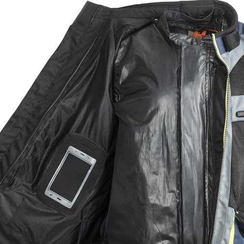 Tourmaster Men's Ridgecrest Mesh Adventure Motorcycle Jacket - color: Grey/Grey, size: Large