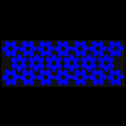 LiteMark Reflective Petal Flower Power Vinyl Stickers, Great for Laptop, Phone, Helmets, Bicycles - Light Blue, Pack of 20 Pcs - color: Light Blue