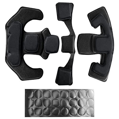 Tactical Helmet Pads - Universal Replacement Internal Memory Foam Pad Inserts for ACH, MICH, EXF Helmets - color: all black