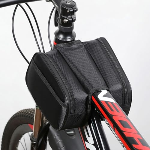 Bicycle Storage Bag, Bike Storage Bag - Waterproof Bike Frame Bag & Pouch for Bicycle Accessories | Bike Tool Bag, Gear for Men, Phone Bag Compatible with Mobile Phones (1 Set)