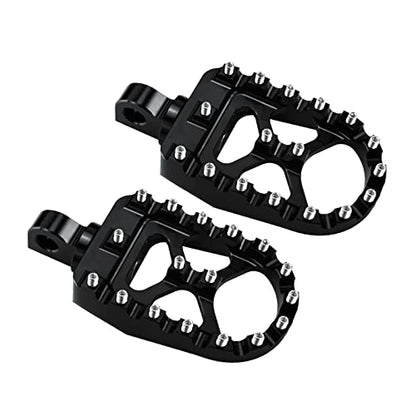 Motorcycle MX Offroad Foot Pegs CNC 360° Roating Footpegs Fit For Harley Sportster XL 883 1200 Softail Street Glide Dyna Fatboy Black - color: Black with Circular Spikes