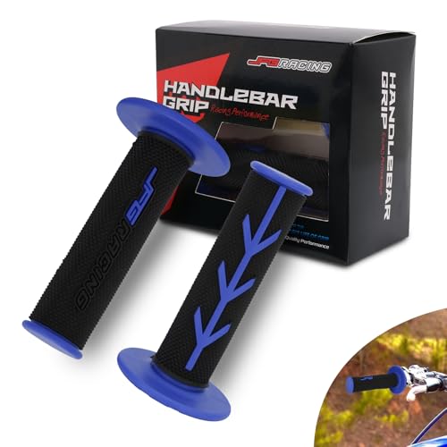 JFG RACING 7/8" Motorctcle Grips,22mm 24mm Non Slip Dirt Bike Hand Handlebar Glue Universal for Most Pit Bike Motercross KLX KX EXC XC SX CRF CR YZ WR DRZ RMZ 50 85 100 150 250 350 450 - color: blue