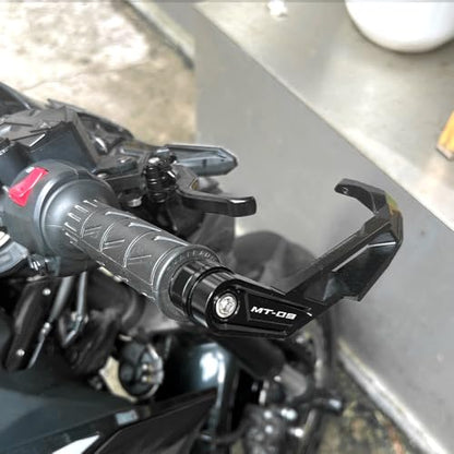 Motorcycle Handguards Compatible with MT-09 2024 MT 09 2023 MT09 SP 2021 TRACER 9 GT FZ09 Aluminum Brake Clutch Lever Guards Protector (Not For 2014-2020) (Grey) - color: Gray