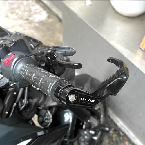 Motorcycle Handguards Compatible with MT-09 2024 MT 09 2023 MT09 SP 2021 Tracer 9 GT FZ09 Aluminum Brake Clutch Lever Guards Protector (Not for 2014-2020) (Black) - color: Black