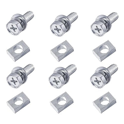 6 PCS Bolts and Nuts Kit, Motorcycle Battery Bolts and Nuts, M6x16MM Motorcycle Battery Screw and Nut, Battery Terminal Bolts and Nuts Carbon Steel - size: M6x16MM (6PCS)