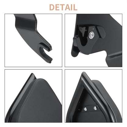 Detachable Sissy Bar Backrest Passenger Backrest Compatible with Harley Touring Street Glide Road Glide Road King Electra Glide 2009-2025 (Black) - color: Black
