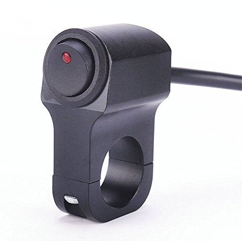 12V Motorcycle Handlebar Turn Signal Switch CNC Aluminum with Indicator Light for 1" 25mm Diameter Handlebar (for Fog Lamp Headlight Electrical System) Interrupteur Moto