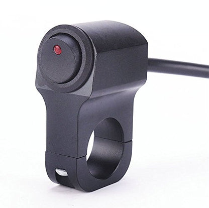 12V Motorcycle Handlebar Turn Signal Switch CNC Aluminum with Indicator Light for 1" 25mm Diameter Handlebar (for Fog Lamp Headlight Electrical System) Interrupteur Moto