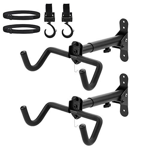 2PACK Bike Rack Garage Bike Wall Mount Bicycle Wall Hanger Bike Hook Bike Storage Rack for Indoor Storage Bike Horizontal Hanger Bicycle Wall Mount Bicycle Wall Rack