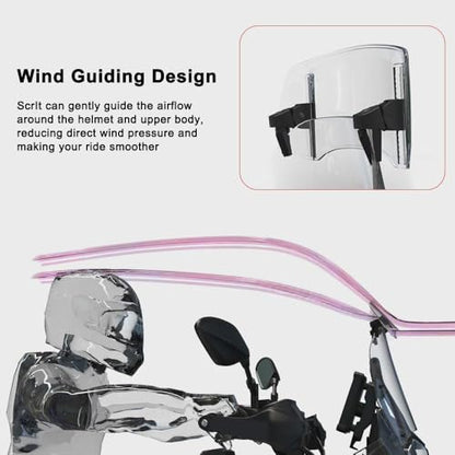 Motorcycle Windshield Extension for Yamaha Tracer 9 GT Tracer 9GT, Clip On Adjustable Spoiler, Height Adjustable Windshield, Fatigue Reducing Protective Shield,360MM - size: 360MM