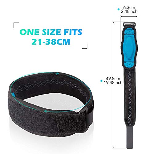 AGPTEK Elbow Brace for Tendonitis and Tennis Elbow 2 Pack, Tennis Golfers Elbow Support Arm Band Pain Relief Elbow Wrap Weightlifting Elbow Strap with Compression Pad for Men & Women - color: Blue