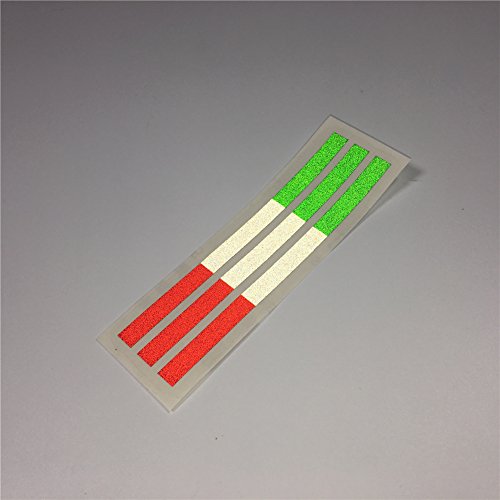 2lots National Flag Italy Motorcycle Helmet Car Sticker Decal Auto Exterior Accessories 120x8mm
