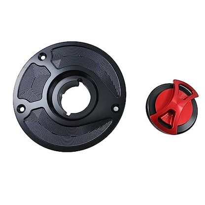 Motorcycle CNC Aluminum Gas Cap Gas Fuel Tank For CB1000 CB1000R CB600F CB1300 CBF1000 CBR1000RR CBR1100XX CBR1100 CBR600RR CBR900RR CBR929RR 954 CBR600 F4 F4I VTR1000F RVF 400 (Red) - color: Red