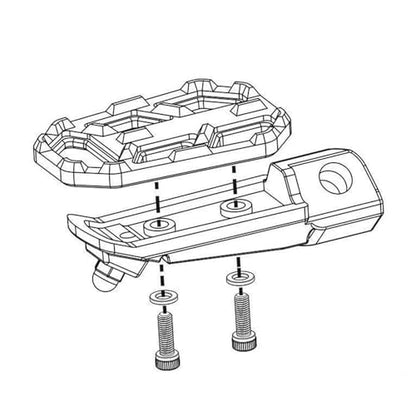 Motorcycle Foot Pegs Front Footpegs Footrests Pedal Enlarger Brake Extension for Honda NX500 2023 2024 2025(Brake Pedal Silver) - color: Brake pedal Silver