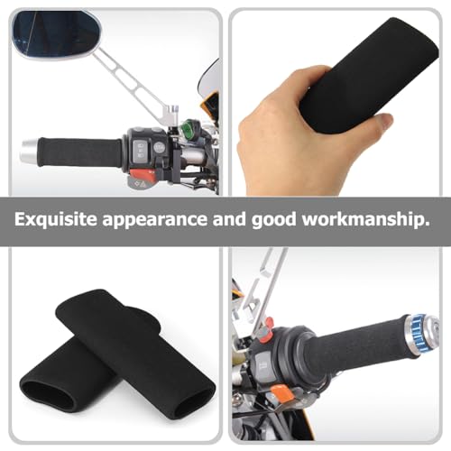 BESPORTBLE Motorcycle Grip Covers, 4Pcs Motorcycle Foam Grips Sponge Bike Handlebar Comfortable Covers Sponge Bicycle Motorbike Handlebar Replacement