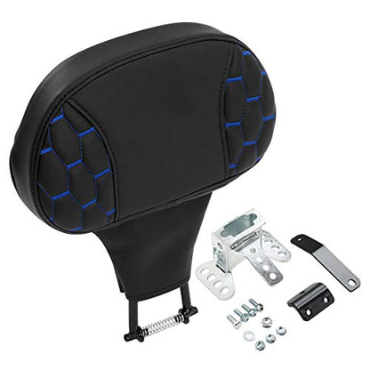 SLMOTO Honeycomb Designed Driver Rider Backrest Pad Fit for Harley Road King CVO Street Glide 2014-2023 - color: Blue Rider Backrest1