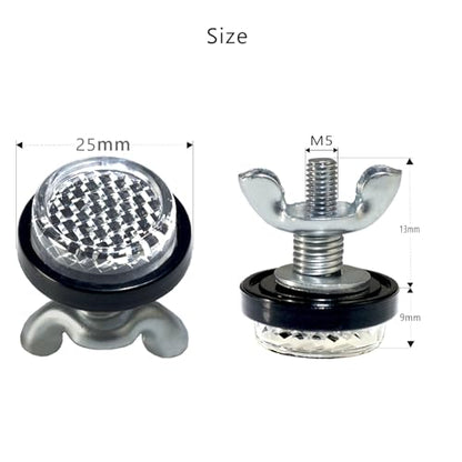 White Reflector Motorcycle License Plate Bolts and Nuts - color: White