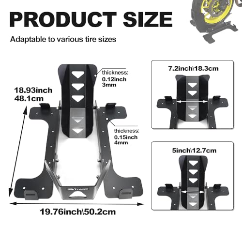 xitomer Universal Motorcycle Front Wheel Chock Compatible with 17-28inch Front Wheel Sports Bikes & Dirt Bikes Motorbike Trailer Chock Steel 431-711mm Front Wheel